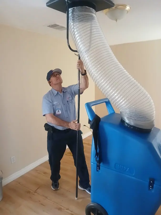 HVAC Installation technician using HEPA equipment in Storm Lake